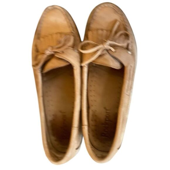 Women’s Rockport Leather Boat Shoe Slip Ons Size 8 - Picture 3 of 6